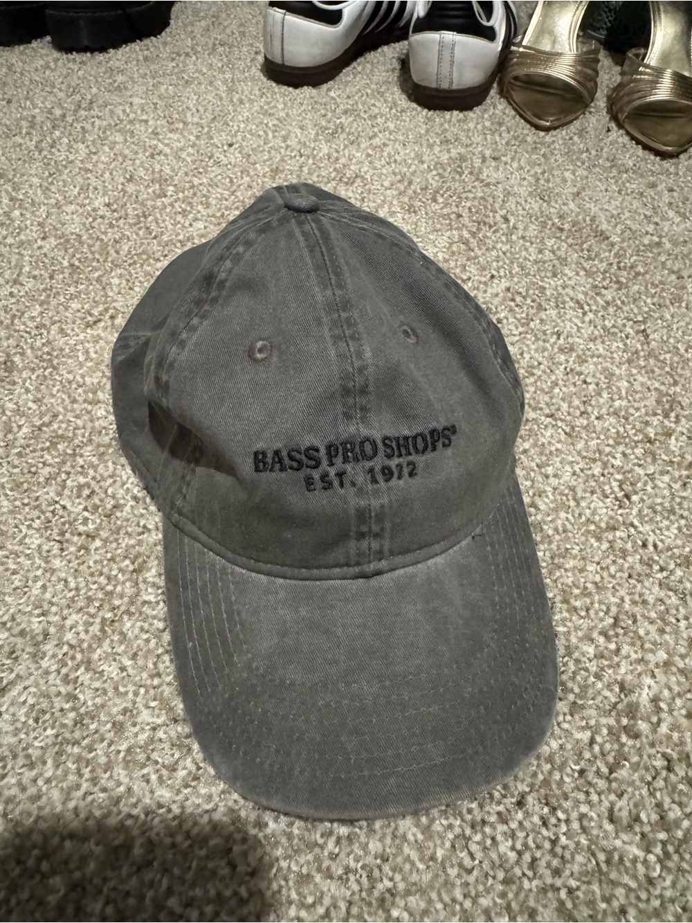 Bass Pro Shops Gray Washed Logo Baseball Hat